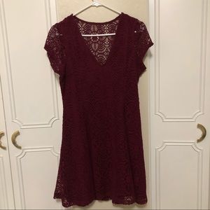 🚫SOLD🚫 Express Soft Lace Fit and Flare Dress